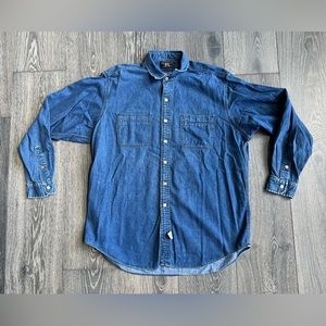 Double RL RRL RR Ralph Lauren Denim Buttondown Shirt Size XL